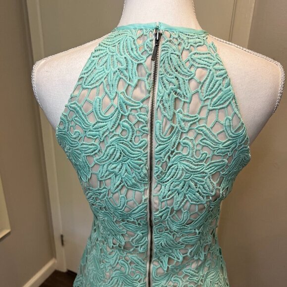 Keepsake True Love Mint Lace Sleeveless Mini Dress, Size Medium - Picture 11 of 16